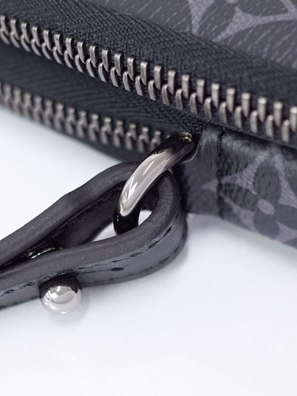 Louis Vuitton Monogram Eclipse Black Double Phone Pouch Clutch Shoulder Bag - Picture 5 of 9